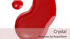  Presentation with meeting red white blue - PPT theme featuring extruders - red nail polish drops isolated background and a crimson colored foreground