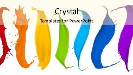  Presentation with paint splatter - Presentation design having use for parties invitation background and a tawny brown colored foreground