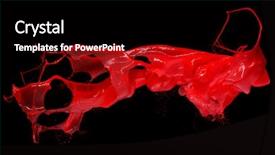  Presentation with splash - Amazing slides having paint splash isolated on black backdrop and a black colored foreground
