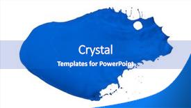  Presentation with splash - Amazing PPT layouts having paint splash isolated on white backdrop and a cobalt blue colored foreground