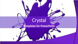  Presentation with paint splatter - Colorful presentation theme enhanced with stairwell of a multistory building backdrop and a navy blue colored foreground.