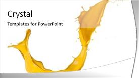  Presentation with splash - Audience pleasing slide set consisting of paint splash isolated on white backdrop and a  colored foreground