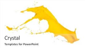  Presentation with white and yellow - PPT theme consisting of paint splash isolated on white background and a white colored foreground
