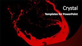  Presentation with splash - PPT theme consisting of paint splash on white background background and a black colored foreground