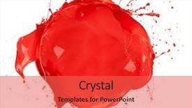  Presentation with circle - Colorful slide set enhanced with paint splashes circle isolated backdrop and a red colored foreground