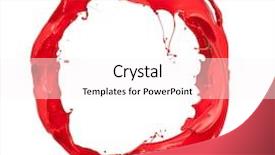  Presentation with paint - Presentation design having paint splashes circle isolated background and a pink colored foreground