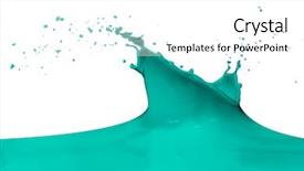  Presentation with white green - Slide set with environmental monitoring - back view of businesswoman working background and a gray colored foreground