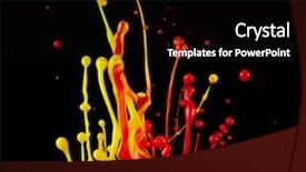  Presentation with splashing - Beautiful theme featuring paint splashing on black background backdrop and a black colored foreground