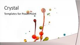 Presentation with rainbow paint - Colorful PPT theme enhanced with paint splashing on white background backdrop and a white colored foreground
