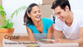  Presentation with floor plan - Cool new presentation theme with paint swatch and plan backdrop and a coral colored foreground