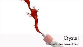 Presentation with paint - Amazing slide deck having paint tube splashing red paint backdrop and a white colored foreground