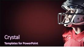  Presentation with american - PPT layouts with paint wuar - american footballer looking up background and a wine colored foreground