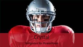  Presentation with stop violence against black women - PPT theme with paint wuar - portrait of determined sportsman background and a crimson colored foreground