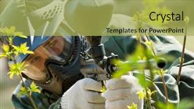  Presentation with sniper - Presentation enhanced with paintball sniper background and a yellow colored foreground