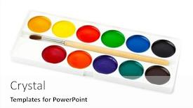  Presentation with background - Audience pleasing slides consisting of paintbrush-and-paints-isolated backdrop and a white colored foreground