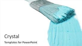  Presentation with swoosh - Slides featuring paintbrush with blue see series background and a white colored foreground