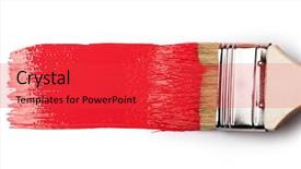  Presentation with paint - Audience pleasing slides consisting of paintbrushes - paintbrush with red paint isolated backdrop and a white colored foreground