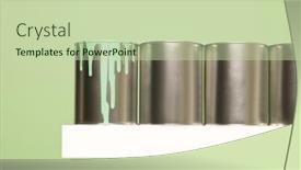  Presentation with green - Cool new presentation with paintcans-in-a-row backdrop and a mint green colored foreground