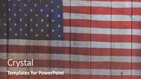  Presentation with usa flag - Presentation design with painted-background-of-american-flag background and a violet colored foreground