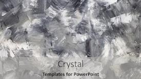  Presentation with abstract art - Beautiful theme featuring painted-background-texture-as-abstract backdrop and a light gray colored foreground