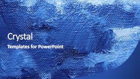  Presentation with paint brush - Slide set having painted canvas - texture and brush background and a ocean colored foreground