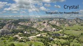  Presentation with north dakota - Presentation theme enhanced with painted canyon in north background and a light blue colored foreground