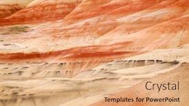  Presentation with desert - Presentation theme consisting of painted-desert background and a coral colored foreground