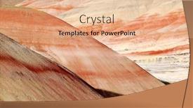  Presentation with desert - Presentation theme having painted desert background and a coral colored foreground
