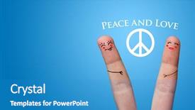  Presentation with peace love - PPT theme featuring flitting the common tern sterna hirundo on blue sky background the common tern sterna hirundo is a seabird of the tern family sternidae background and a light gray colored foreground