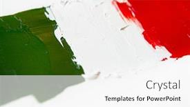  Presentation with abstract red - Beautiful theme featuring painted-flag-of-italy-italian backdrop and a white colored foreground