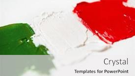  Presentation with abstract red - Cool new presentation with painted-flag-of-italy-italian backdrop and a white colored foreground
