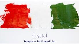  Presentation with abstract red - Slide deck featuring painted-flag-of-italy-italian background and a sky blue colored foreground