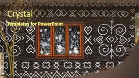  Presentation with unesco - Slides consisting of painted-folk-house-unesco-village background and a tawny brown colored foreground