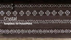  Presentation with unesco - Presentation theme featuring painted-folk-house-unesco-village background and a dark gray colored foreground