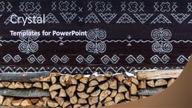  Presentation with unesco - Amazing PPT theme having painted-folk-house-unesco-village backdrop and a wine colored foreground