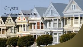  Presentation with san francisco - Amazing PPT theme having painted-ladies-of-alamo-square backdrop and a light blue colored foreground