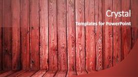  Presentation with wall - Presentation design enhanced with painted old wooden wall red background and a red colored foreground