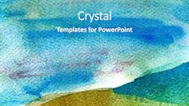  Presentation with abstract watercolor - Audience pleasing slide set consisting of beautifully soft colors blend - painted real watercolor abstract backdrop and a teal colored foreground