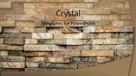  Presentation with old brick wall texture - Beautiful theme featuring abstract weathered texture of stained backdrop and a coral colored foreground