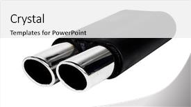  Presentation with science concept painted black brain - Cool new presentation with painted stainless steel performance exhaust backdrop and a white colored foreground