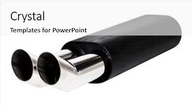  Presentation with stainless steel - Presentation theme enhanced with painted stainless steel performance exhaust background and a white colored foreground