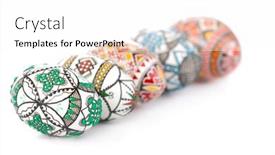  Presentation with easter - Amazing slides having painted-traditional-easter-eggs-disposed backdrop and a white colored foreground