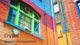  Presentation with painting walls paint roller - Cool new presentation with painted walls and window frame backdrop and a gold colored foreground