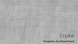  Presentation with white brick wall - Slide set with painted-white-brick-wall-surface background and a light gray colored foreground