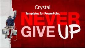  Presentation with give - Beautiful PPT layouts featuring painter-on-a-harness-writing backdrop and a black colored foreground