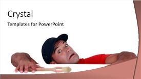  Presentation with rose falling animation - Presentation theme consisting of rainbow in the sky beyond background and a light blue colored foreground