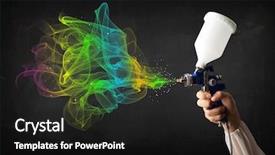  Presentation with colorful finger painted hands - Cool new presentation with kaziranga national park in india backdrop and a gray colored foreground