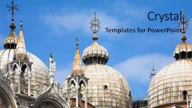  Presentation with renaissance - Audience pleasing presentation theme consisting of renaissance painting - st mark's basilica basilica di backdrop and a teal colored foreground