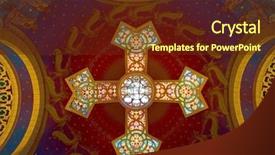  Presentation with glass ceiling - Audience pleasing presentation theme consisting of painting and glass-painting if backdrop and a tawny brown colored foreground