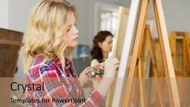  Presentation with music school - Presentation enhanced with painting and listening to music background and a violet colored foreground